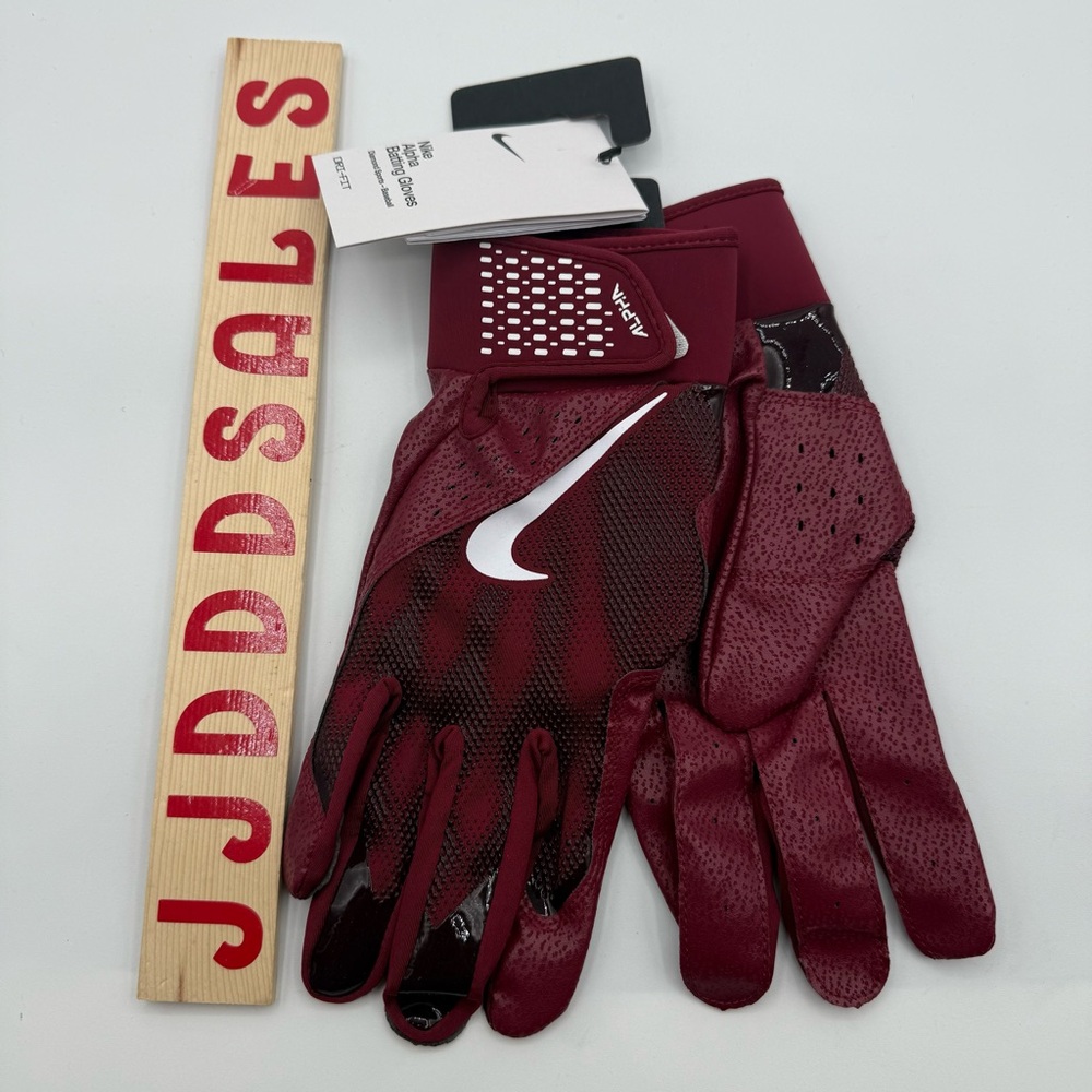 Nike Alpha Baseball Batting Gloves Burgundy Men’s Size XXL NWT RARE COLOR